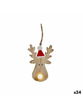 Adorno Navideño Reno Marrón Madera 7,5 x 2,5 x 17 cm (24 Unidades)