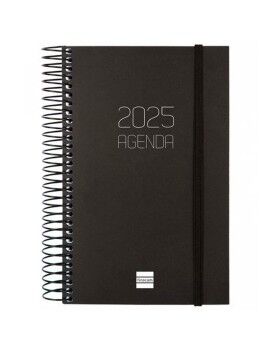 Agenda Finocam OPAQUE Negro 11,7 x 18,1 cm 2025