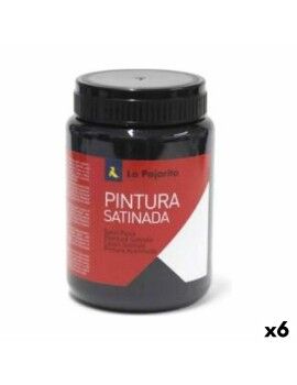 Têmpera La Pajarita L-22 Preto Acetinado Escolar (35 ml) (6 Unidades)