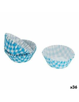 Set de Moldes de Repostería Desechable Azul (36 Unidades) (50 pcs)