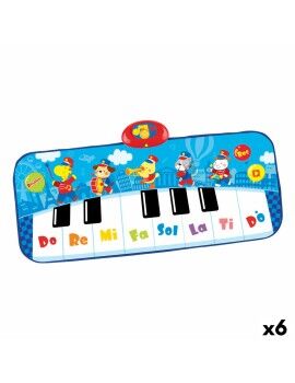 Piano de brincar Winfun 90 x 0,5 x 38 cm Azul animais (6 Unidades)