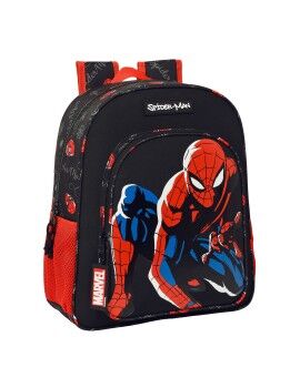 Mochila Escolar Spider-Man Hero Negro 32 X 38 X 12 cm