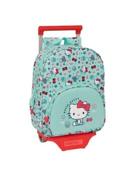 Mochila Escolar com Rodas Hello Kitty Sea lovers Turquesa 26 x 34 x 11 cm