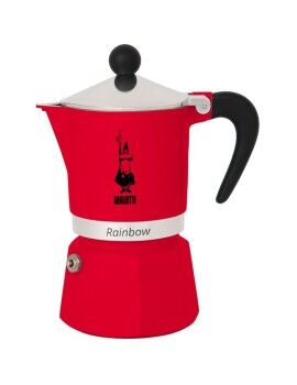 Cafetera Italiana Bialetti Rainbow Rojo Metal Aluminio 60 ml