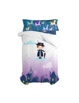 Juego de funda nórdica HappyFriday Mr Fox Nanny Multicolor Cama de 105 2 Piezas