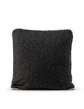 Funda de cojín HappyFriday HF Living Piping Felt Negro 50 x 50 cm