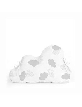 Protector de Cuna HappyFriday Basic Kids Clouds Gris 60 x 40 cm