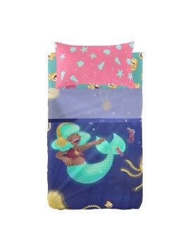 Conjunto de Lençóis HappyFriday Mr Fox Happy Mermaid Multicolor Berço de Bebé 2 Peças