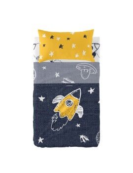 Conjunto de Lençóis HappyFriday Mr Fox Starspace Multicolor Berço de Bebé 2 Peças