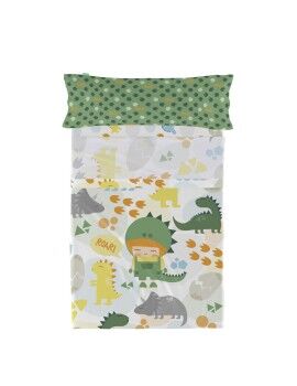 Juego de Sábanas HappyFriday Happynois Happydino Multicolor Cama de 105 2 Piezas