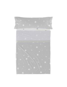 Juego de Sábanas HappyFriday Basic Kids Little star Gris Cama de 105 180 x 270 cm 2 Piezas