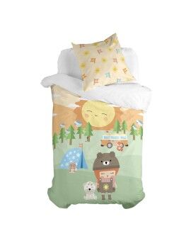 Juego de funda nórdica HappyFriday Happynois Camping Multicolor Cama de 80 2 Piezas