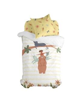 Juego de funda nórdica HappyFriday Mr Fox Jungle life  Multicolor Cama de 80 2 Piezas