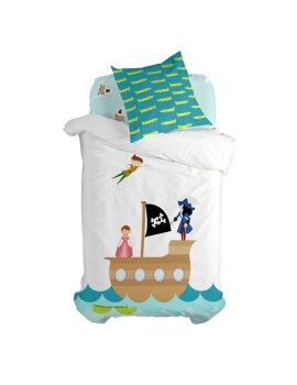 Conjunto de capa de edredom HappyFriday Mr Fox Flying boy Multicolor Solteiro 2 Peças