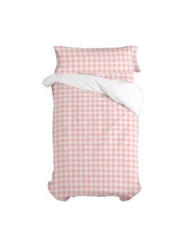 Juego de funda nórdica HappyFriday Basic Kids Rosa Cama de 105 Vichy 2 Piezas