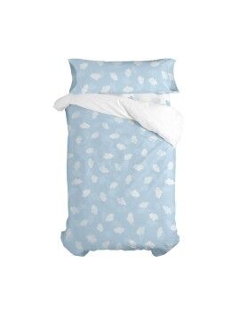 Juego de funda nórdica HappyFriday Basic Kids Azul Cama de 105 2 Piezas