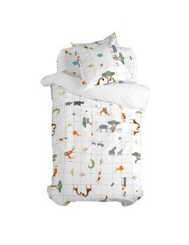 Juego de funda nórdica HappyFriday Mini savanna Multicolor Cama de 80 2 Piezas