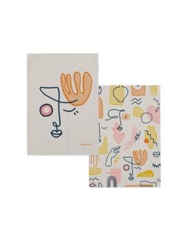 Paño de Cocina HappyFriday Aware Anatomy Multicolor 70 x 50 cm (2 Unidades)