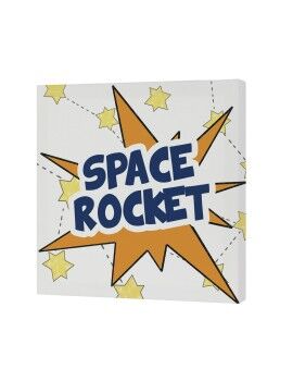 Lienzo HappyFriday Mr Fox Space rocket  Multicolor 27 x 27 cm