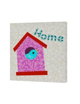 Lienzo HappyFriday Moshi Moshi House Multicolor 27 x 27 cm