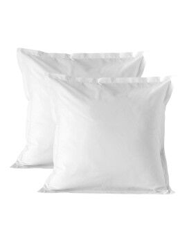 Funda de almohada HappyFriday BASIC Blanco 60 x 60 cm (2 Unidades)