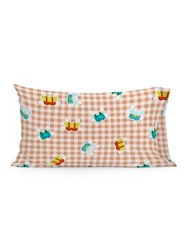 Funda de almohada HappyFriday Mr Fox Piggys Vichy Multicolor 50 x 75 cm