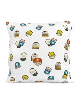 Funda de almohada HappyFriday Le Petit Prince Son avion Multicolor 80 x 80 cm