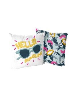 Funda de cojín HappyFriday Aware Hello sunshine Multicolor 50 x 50 cm 2 Piezas