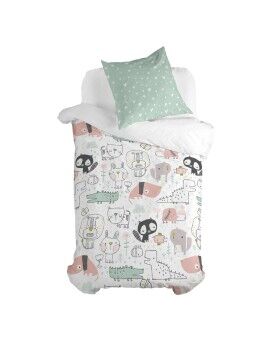 Juego de funda nórdica HappyFriday Moshi Moshi Best Buddies Multicolor Cama de 80 2 Piezas