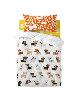 Conjunto de capa de edredom HappyFriday Mr Fox Dogs Multicolor Berço de Bebé 2 Peças