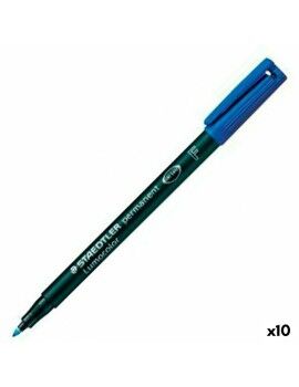 Rotulador permanente Staedtler Lumocolor 318-3 F	 Azul (10 Unidades)