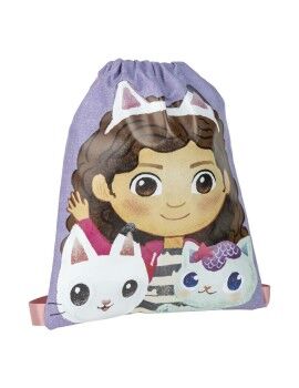 Mochila Saco Infantil Gabby's Dollhouse Lila 26 x 33 x 1 cm