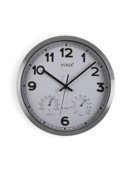 Reloj de Pared Versa Blanco Aluminio (4 x 30 x 30 cm)