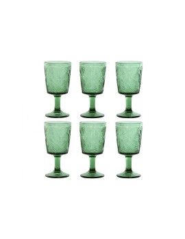 Conjunto de Copos Home ESPRIT Verde Cristal 285 ml (6 Unidades)