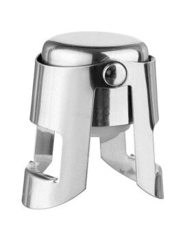 Tapón hermético para botella Secret de Gourmet Cava Plateado Acero Inoxidable