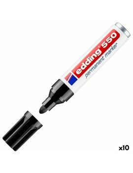 Rotulador permanente Edding 550 Negro (10 Unidades)