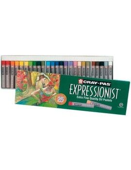 Set of soft pastel chalks Talens Sakura CRAY-PAS EXPRESSIONIST 25 Peças Multicolor