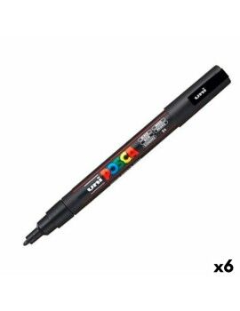 Rotulador POSCA PC-3M Negro (6 Unidades)