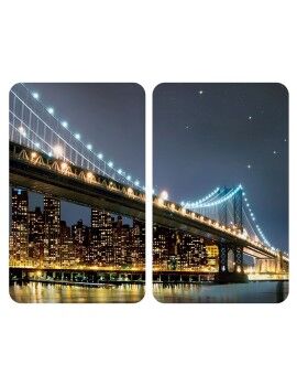 Tabla de cortar Wenko Brooklyn Bridge 30 x 52 cm Vidrio templado (2 Unidades)