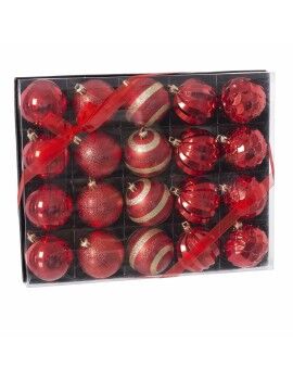 Bolas de Natal Vermelho Plástico 6 x 6 x 6 cm (20 Unidades)