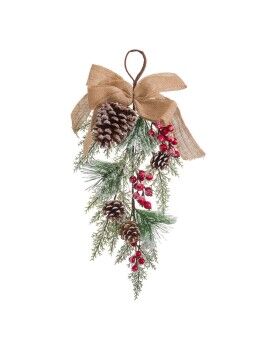 Colgador para Puertas Navidad Blanco Rojo Verde Natural Ratán Plástico 55 cm