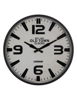 Reloj de Pared Blanco Negro Hierro 46 x 46 x 6 cm