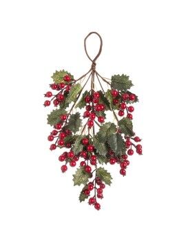 Colgador para Puertas Navidad Rojo Verde Plástico Alambre Foam 42 cm