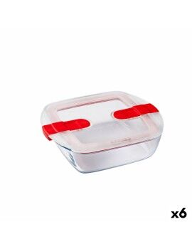 Fiambrera Hermética Pyrex Cook&heat 1 L 20 x 17 x 6 cm Rojo Vidrio (6 Unidades)