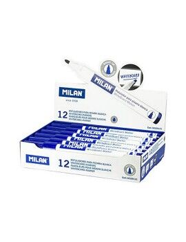 Rotuladores Milan Pizarra blanca 12 Unidades Azul PVC