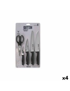 Conjunto de Cozinha Quttin Nero Preto 5 Peças (4 Unidades)