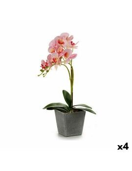 Planta Decorativa Orquídea Plástico 20 x 47 x 33 cm (4 Unidades)