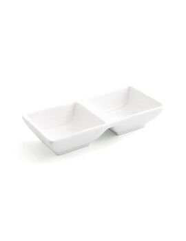 bandeja de aperitivos Quid Select Branco Cerâmica 15 x 7 cm (12 Unidades) (Pack 12x)