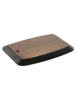 Tabla de cortar Home ESPRIT Negro Natural Acacia Pizarra 30 x 20 x 1,8 cm