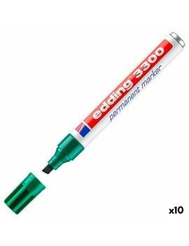 Rotulador permanente Edding 3300 Verde 1-5 mm (10 Unidades)